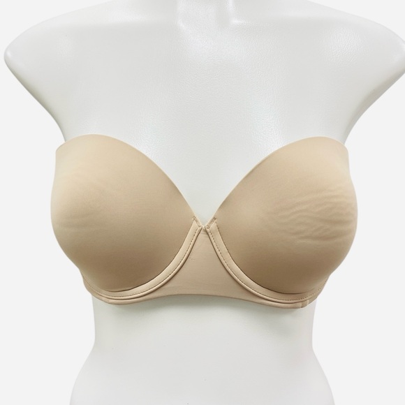 Calvin Klein Perfectly Fit Strapless Convertible Push-Up Bra Beige Size 34D - Picture 7 of 13